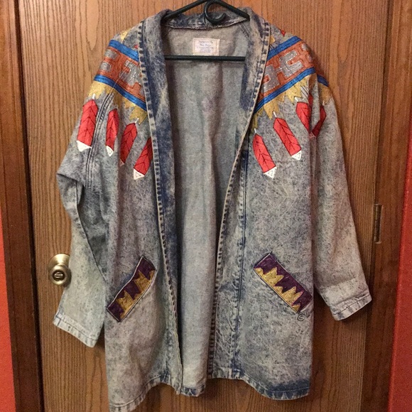 Handpainted By Uma Designs Jackets & Blazers - Handpainted By Uma Designs Denim Jacket